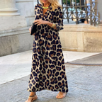 SILVIE | VESTIDO ELEGANTE CON ESTAMPADO DE LEOPARDO