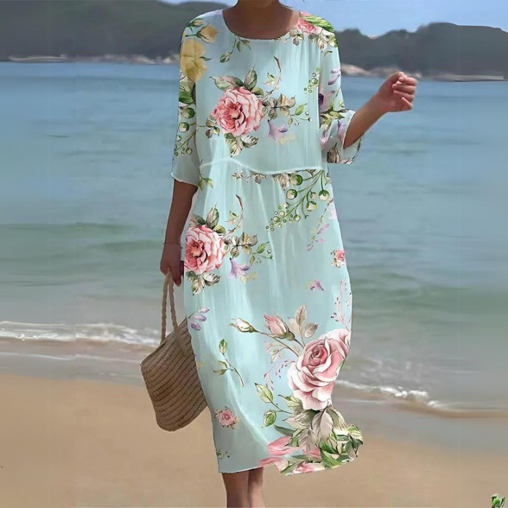 IRENE | VESTIDO ELEGANTE CON DETALLE DE COBERTURA ABDOMINAL