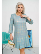 GEORGINA | Vestido Plisado con Diseño de Cuadros