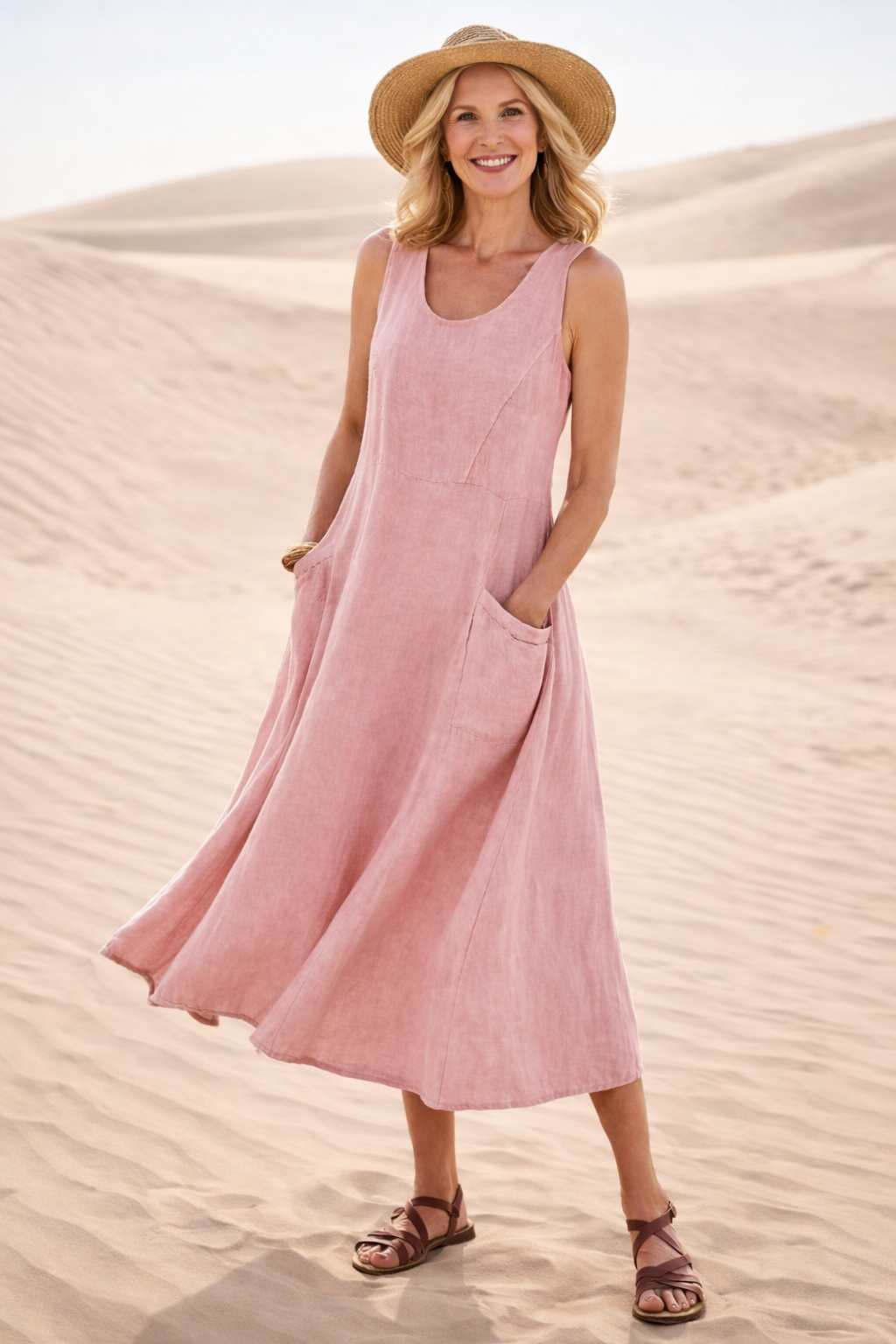 LUNA | Vestido Midi A-Line Confortable