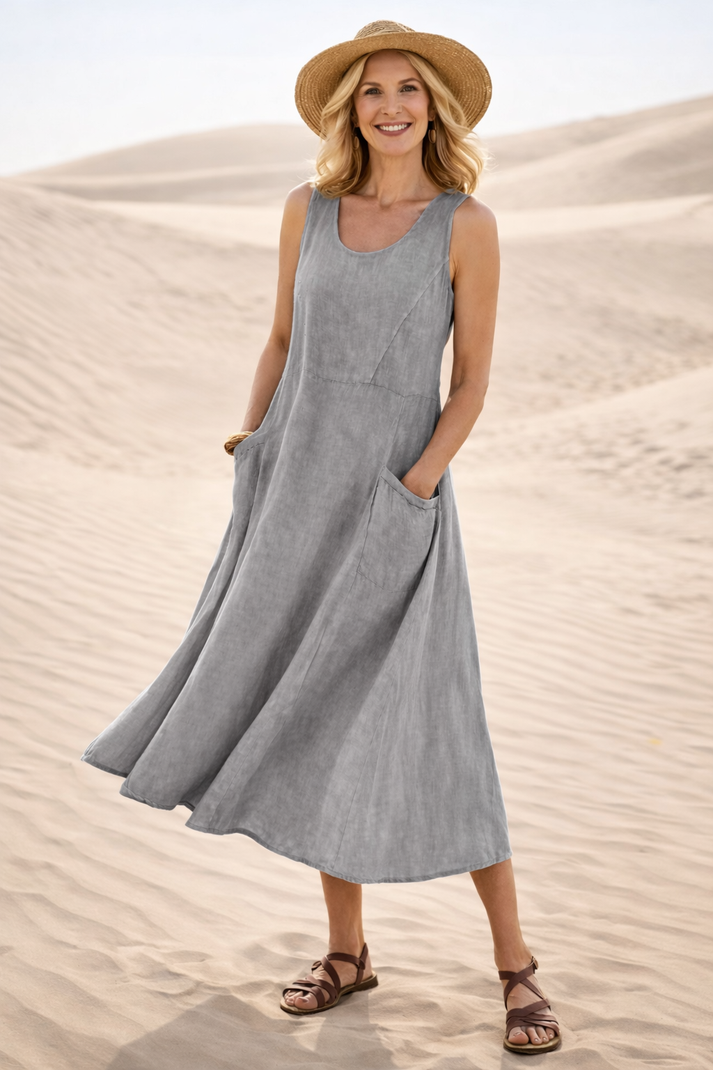 LUNA | Vestido Midi A-Line Confortable
