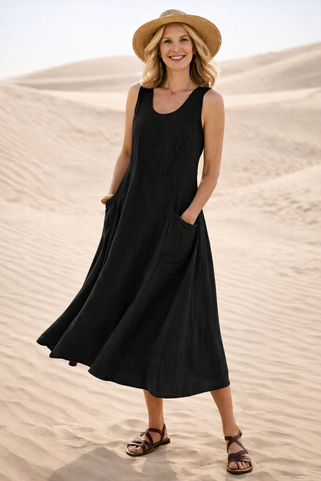 LUNA | Vestido Midi A-Line Confortable