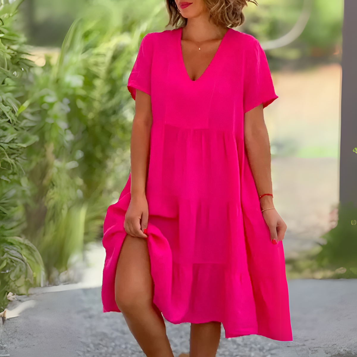 LUCE | VESTIDO FLUIDO CON ESCOTE EN V