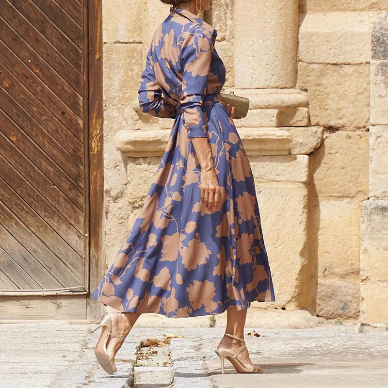 ÉLISE | VESTIDO LARGO ELEGANTE DE MANGAS LARGAS