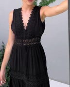 AUDREY | VESTIDO ELEGANTE CON CUELLO EN V
