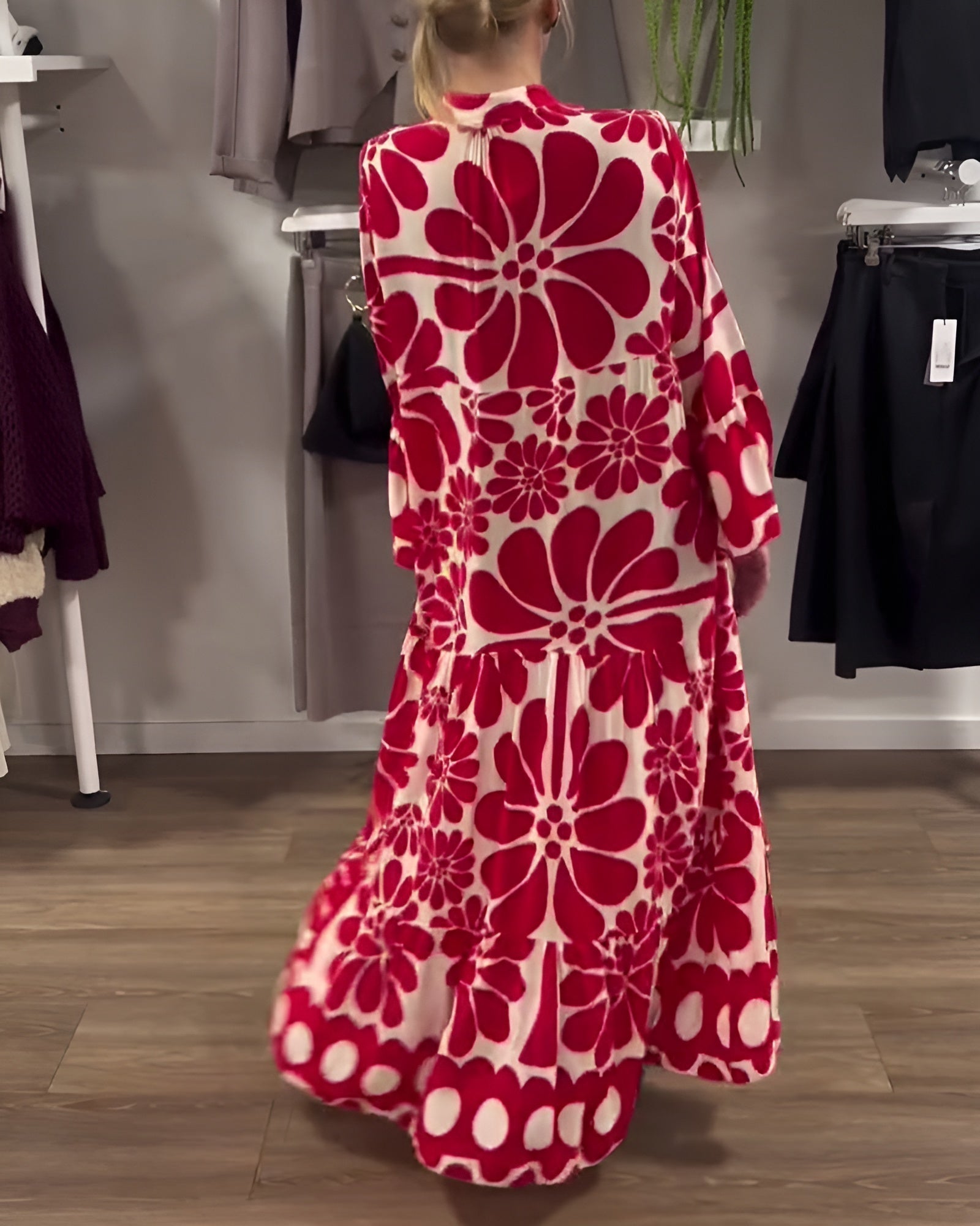 MARIELLE | VESTIDO MAXI ELEGANTE CON DISEÑO ESTAMPADO