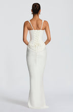 VALENTINA | MAXI DRESS WITH SQUARE NECKLINE