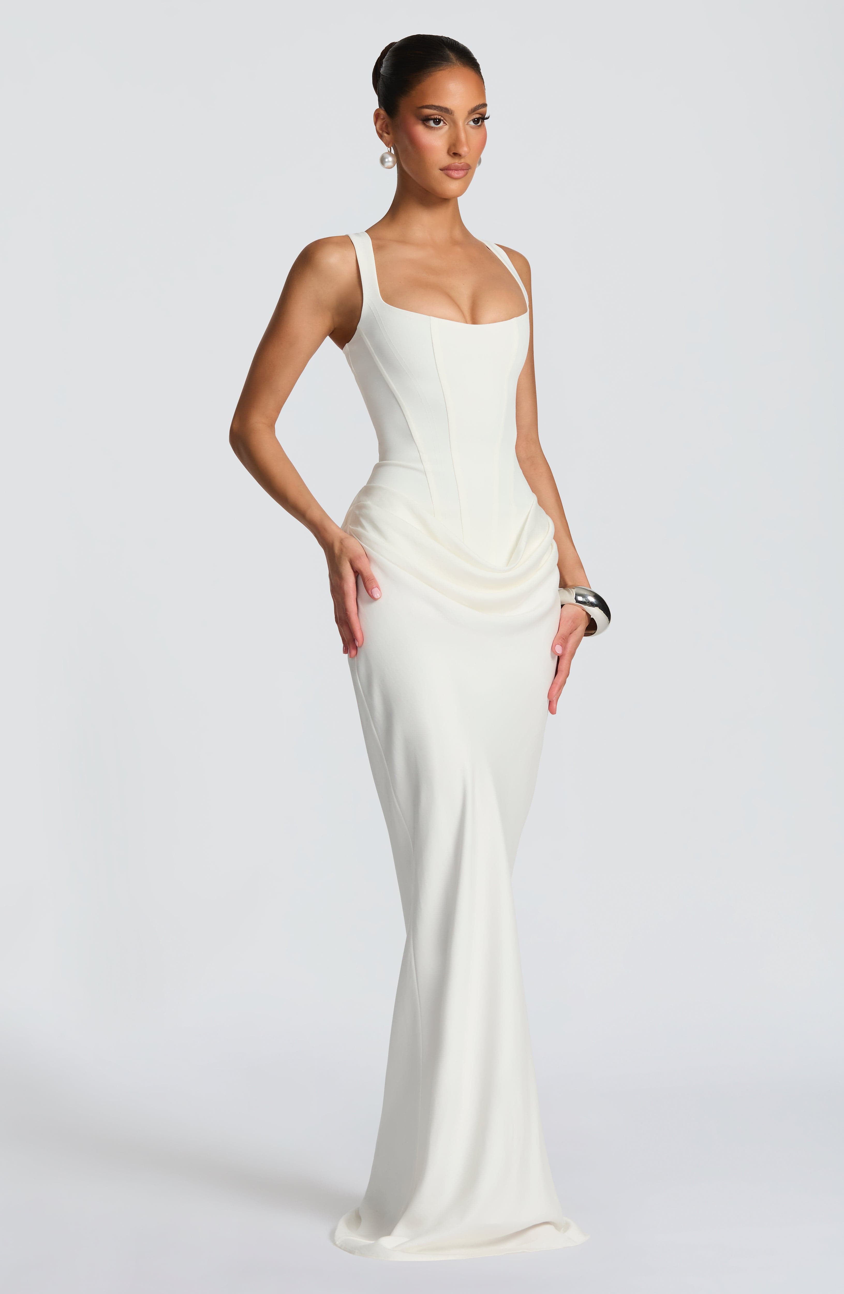 VALENTINA | MAXI DRESS WITH SQUARE NECKLINE