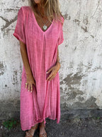 "GERALDINE | VESTIDO CÓMODO CON ESCOTE EN V"