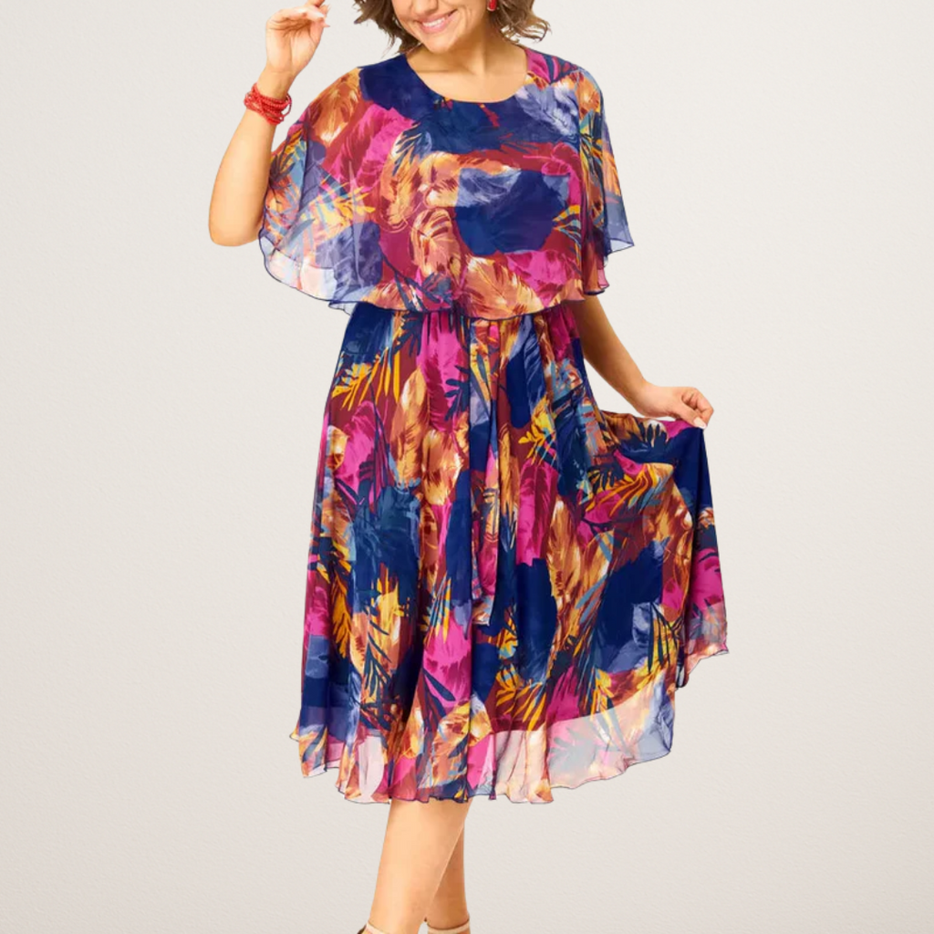 BARBARA | Vestido de Chiffon Confortable en Talla Grande