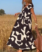 DOREEN | V-Neck Printed Dress